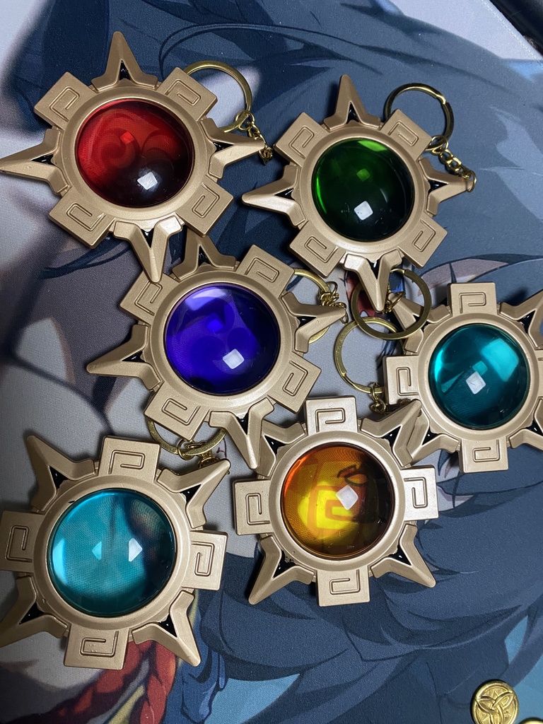 原神 神の目 ナタ コスプレ キーホルダー 10cm 非公式グッズ  萌えグッズ 