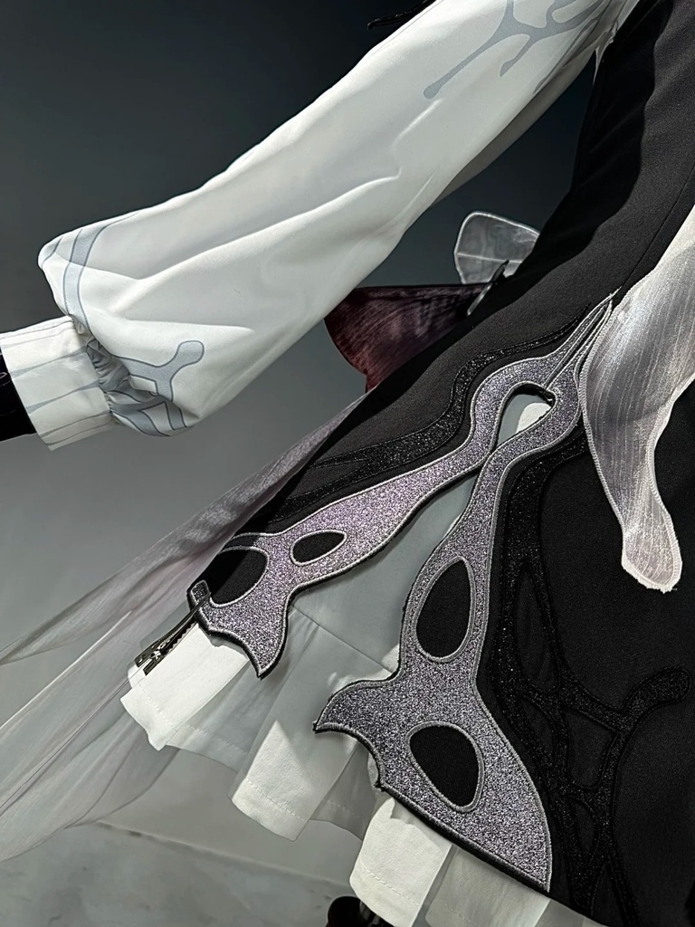 Azuiblc 崩壊スターレイル 長夜月 コスプレ衣装 3d金属パーツ アクセサリー 黄金裔 コスチューム イベント