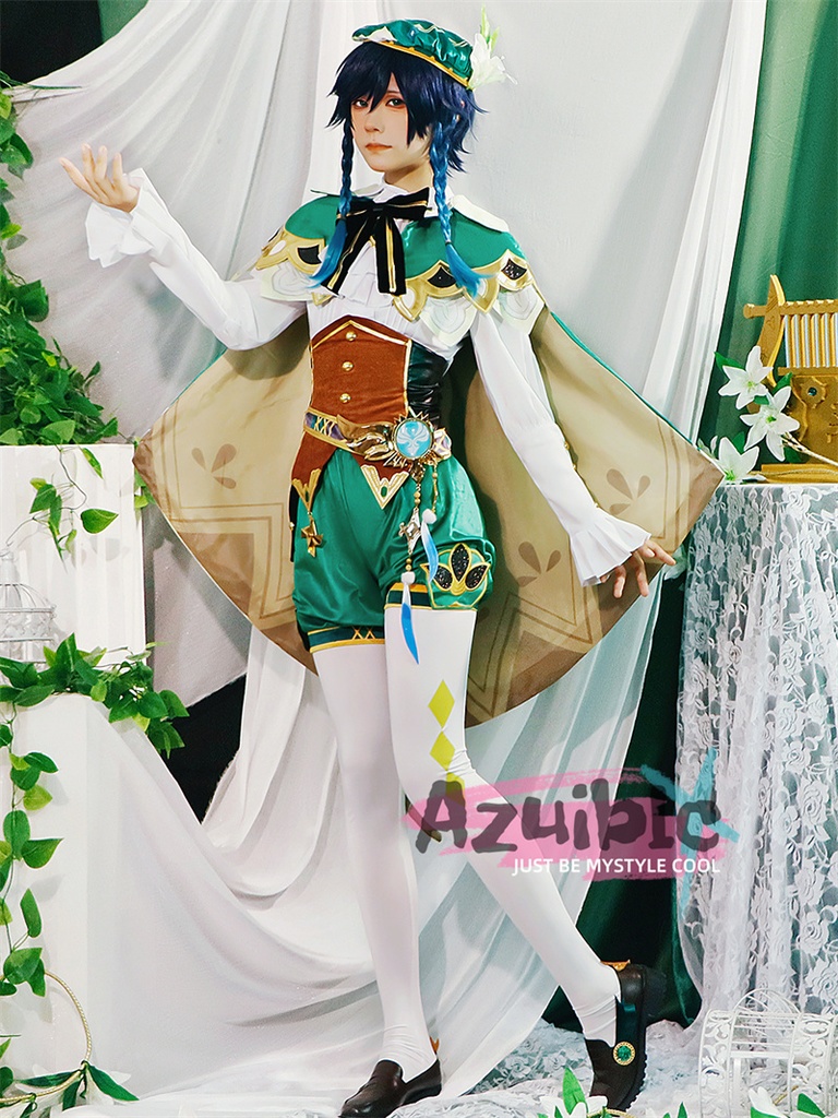 Azuiblc 原神 バルバトス ウェンティ コスプレ Venti モンド城 魔神 コスチューム 仮装 ハロウィン ウェンティ /