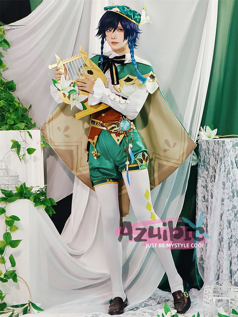Azuiblc 原神 バルバトス ウェンティ コスプレ Venti モンド城 魔神 コスチューム 仮装 ハロウィン ウェンティ /