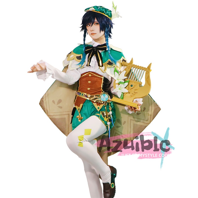 Azuiblc 原神 バルバトス ウェンティ コスプレ Venti モンド城 魔神 コスチューム 仮装 ハロウィン ウェンティ /