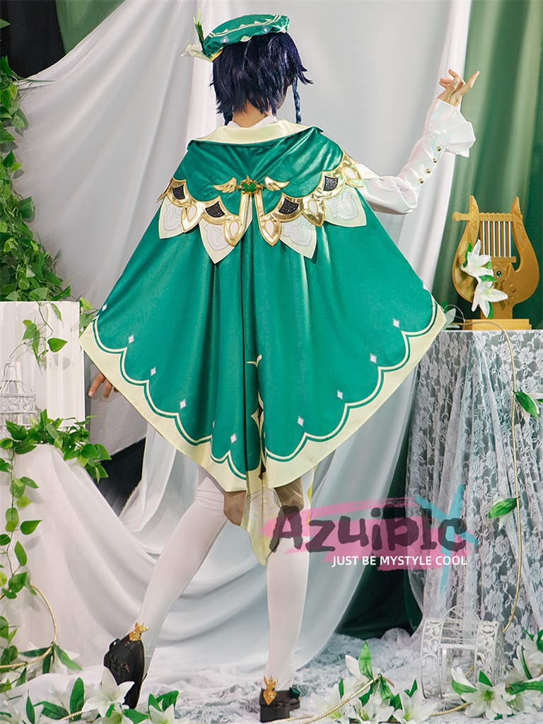 Azuiblc 原神 バルバトス ウェンティ コスプレ Venti モンド城 魔神 コスチューム 仮装 ハロウィン ウェンティ /