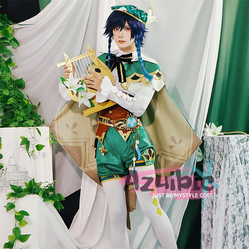 Azuiblc 原神 バルバトス ウェンティ コスプレ Venti モンド城 魔神 コスチューム 仮装 ハロウィン ウェンティ /