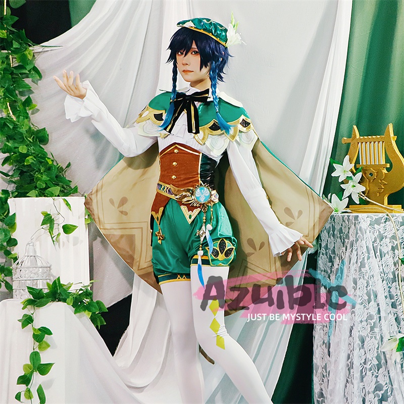 Azuiblc　原神　 バルバトス　ウェンティ　コスプレ　　 Venti　モンド城　　魔神　コスチューム　仮装　ハロウィン　　ウェンティ /