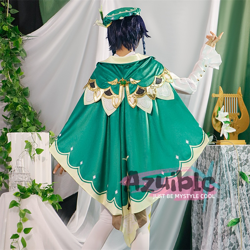Azuiblc 原神 バルバトス ウェンティ コスプレ Venti モンド城 魔神 コスチューム 仮装 ハロウィン ウェンティ /