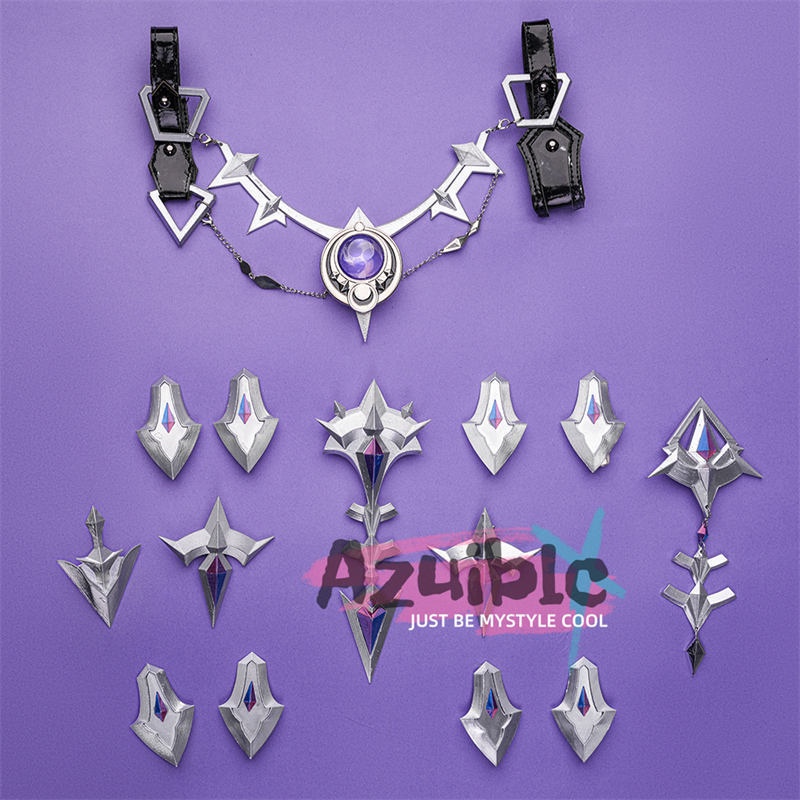 Azuiblc 原神 フリンズ コスチューム 舞台服 ナドクライ ライトキーパー 闇影と灯り 3d樹脂製アクセサリー