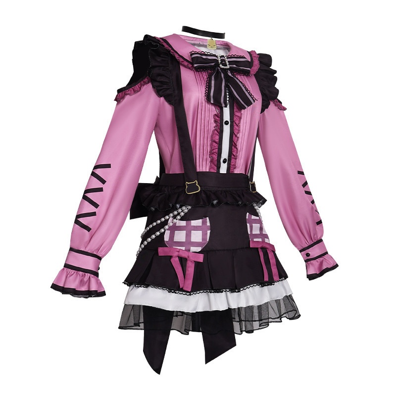 Azuiblc BanG Dream! ガルパ 湊 友希那 凛々しいRoseliaの歌姫 コスプレ衣装 ワンピース バンドリ! ガールズバンドパーティ!