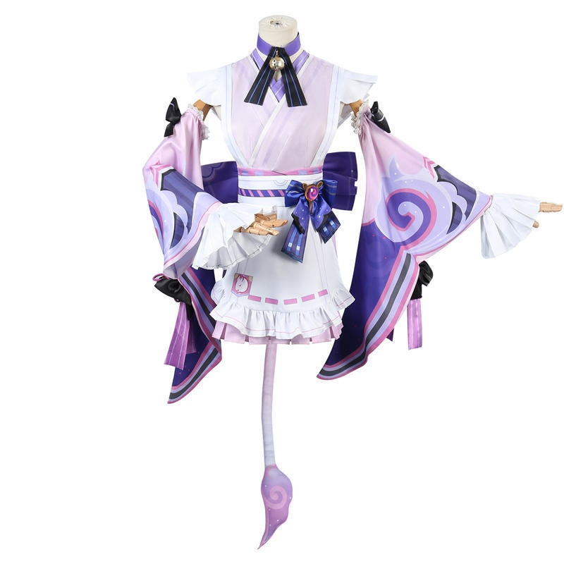 Azuiblc 原神 夢見月瑞希 コスプレ衣装 和服 ウィッグ+扇子追加可能 costume 仮装 イベント 祭り