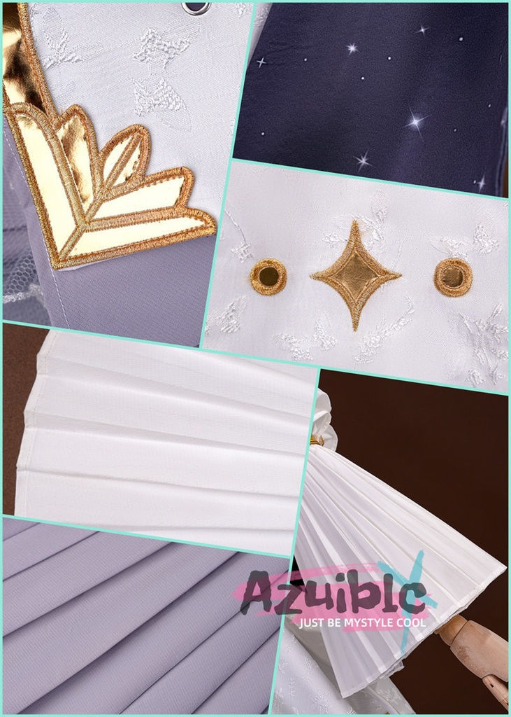 Azuiblc 初音ミク シンフォニー2025 舞台服 ワンピース 礼服 白色 王冠付き 講演 10th Anniversary コスプレ衣装