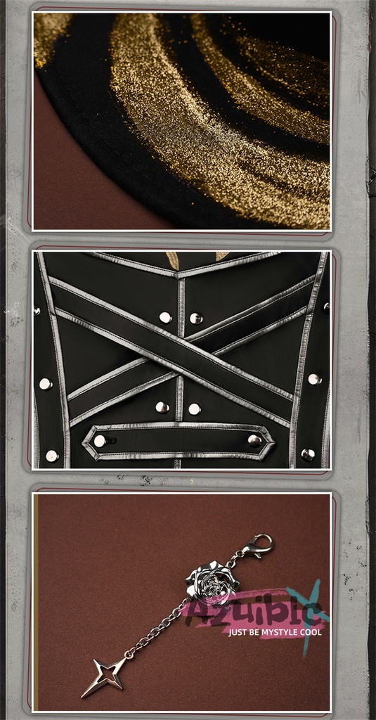 Azuiblc 第五人格 隠者 コスプレ衣装 隠者のUR衣装 金属パーツ+3d樹脂パーツ アルヴァ・ロレンツ コスチューム