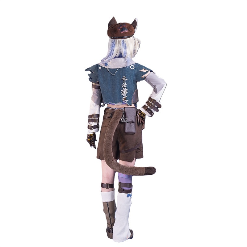 Azuiblc 第五人格 幻灯師 フラバルー コスチューム アマンダ・ゲイティス 尻尾&帽子付 コスプレ衣装