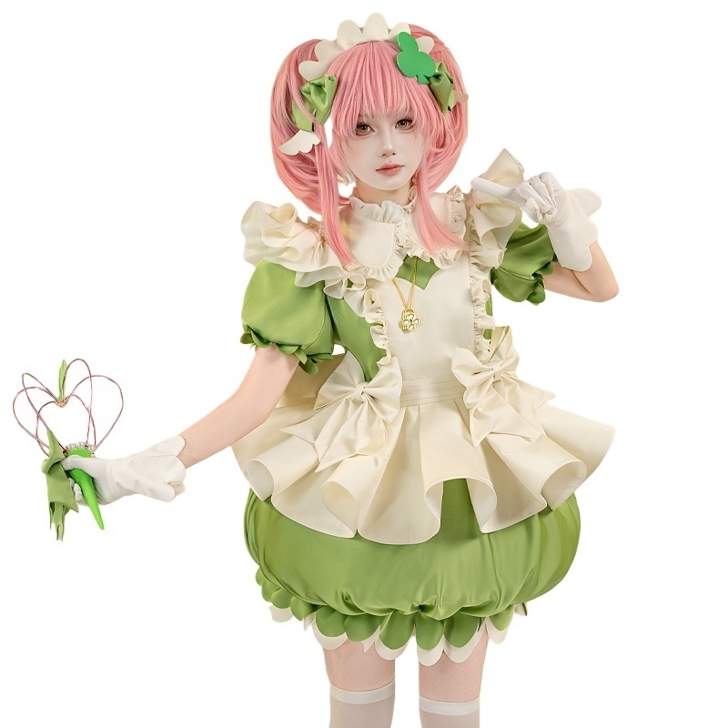 Azuiblc しゅごキャラ!  日奈森亜夢 　コスプレ衣装　スゥ　ワンピース　緑色　ひなもり あむ