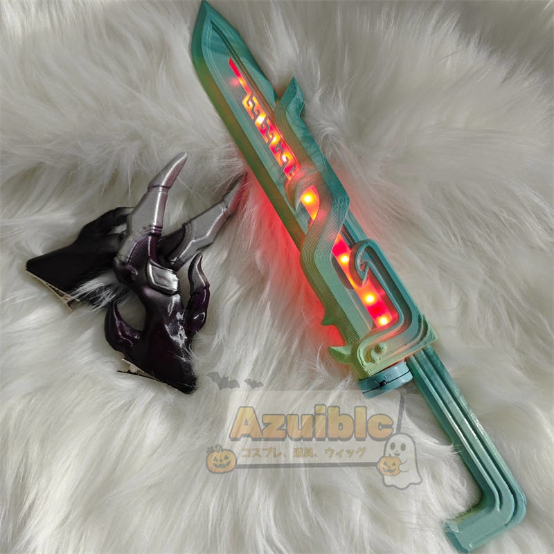 Azuiblc　アークナイツ  ユー コスプレ道具　短剣 40cm 　モデル　PLA材質　角　15cm アクセサリー　 Yu　武器モデル