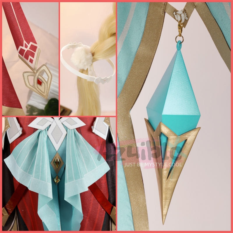 Azuiblc 原神 アリス コスプレ衣装 魔女 コスチューム ハロウィン ナドクライ編 仮装 ワンピース 帽子付き 3d樹脂パーツ