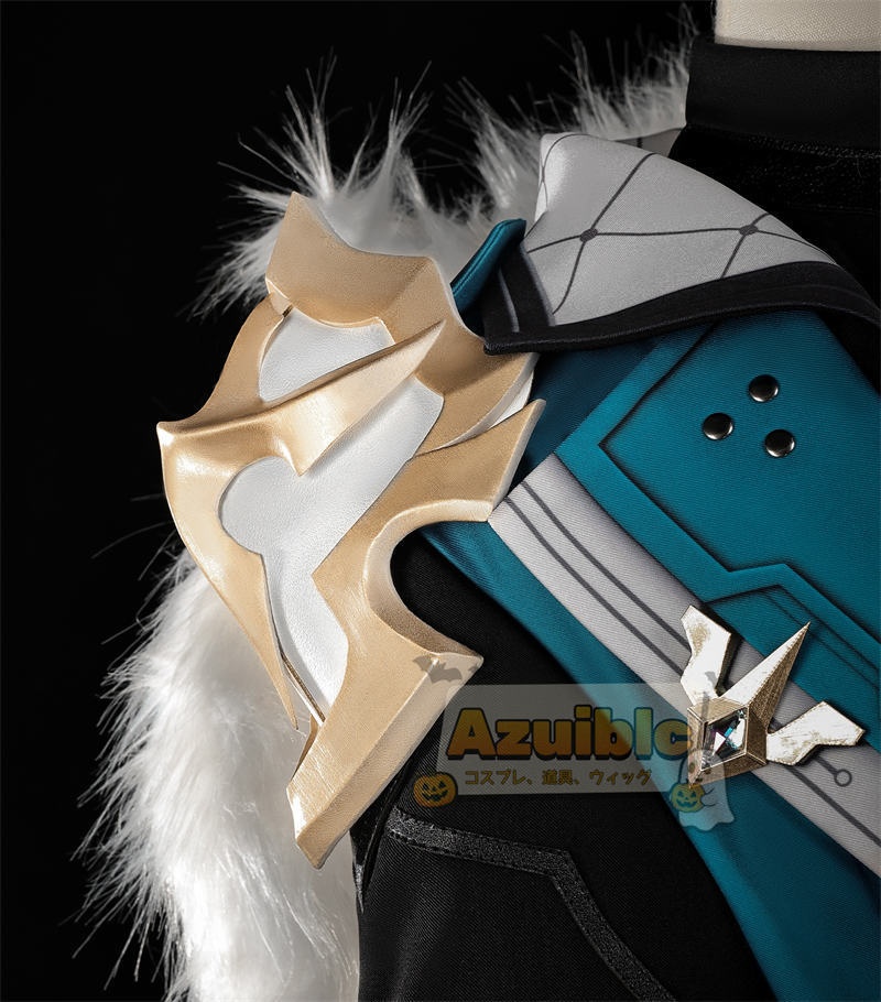 Azuiblc 原神 ファルカ コスプレ衣装 Varka コスチューム ナドクライ編 仮装 西風騎士団 大団長 腿甲3d樹脂製パーツ アクセサリー