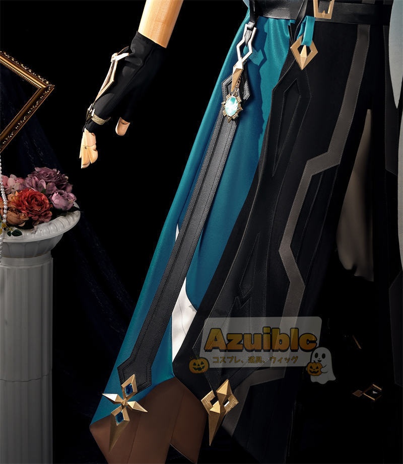 Azuiblc 原神 ファルカ コスプレ衣装 Varka コスチューム ナドクライ編 仮装 西風騎士団 大団長 腿甲3d樹脂製パーツ アクセサリー