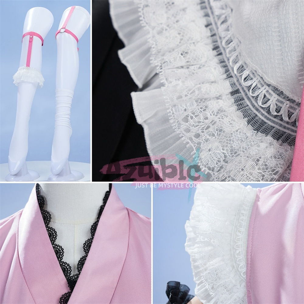 Azuiblc 超かぐや姫 駒沢 乃依 コスプレ衣装 尻尾、耳飾り角付き Black onyXのメンバー メイド服 コスチューム イベント