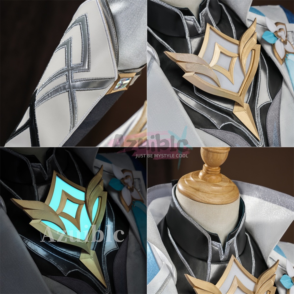 Azuiblc 原神 空・蛍 新たなる天地 コスプレ衣装 仮装 発光可能 イベント 舞台服 3d樹脂パーツ