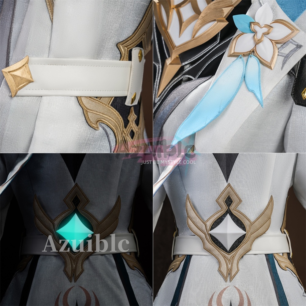 Azuiblc 原神 空・蛍 新たなる天地 コスプレ衣装 仮装 発光可能 イベント 舞台服 3d樹脂パーツ