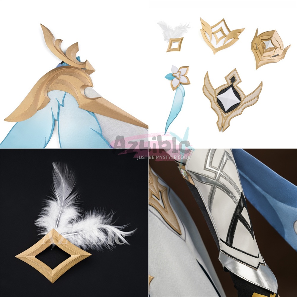 Azuiblc 原神 空・蛍 新たなる天地 コスプレ衣装 仮装 発光可能 イベント 舞台服 3d樹脂パーツ