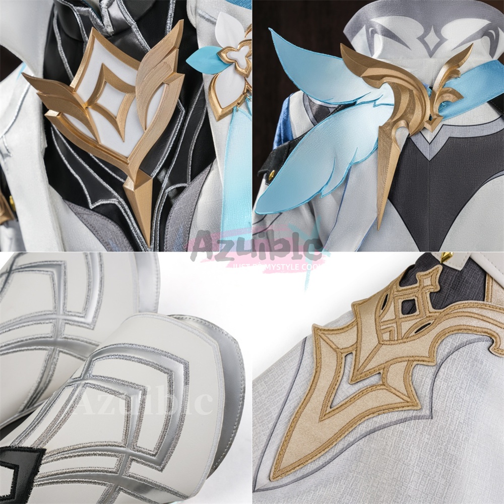 Azuiblc 原神 空・蛍 新たなる天地 コスプレ衣装 仮装 発光可能 イベント 舞台服 3d樹脂パーツ