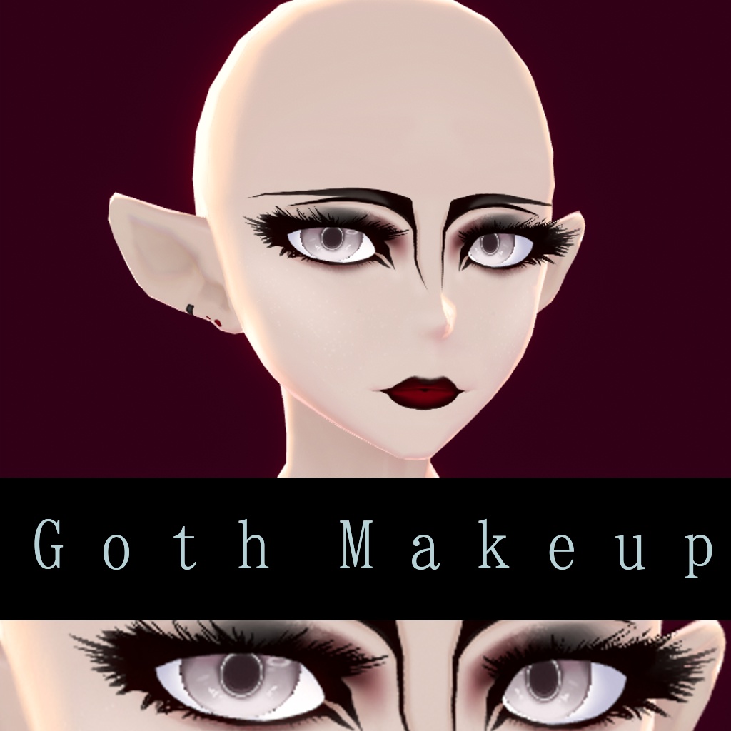 [Vroid] Goth Makeup Set