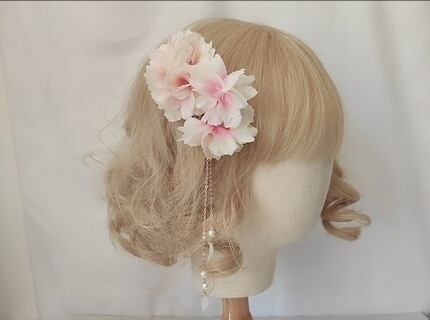 ヘアアクセサリー 花柄 かわいい ロリータ コスプレ 成人式 卒業式 結婚式 髪飾り