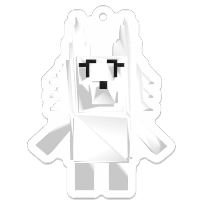 3Dぽしゃぽしゃオオカミさん　アクリルキーホルダー