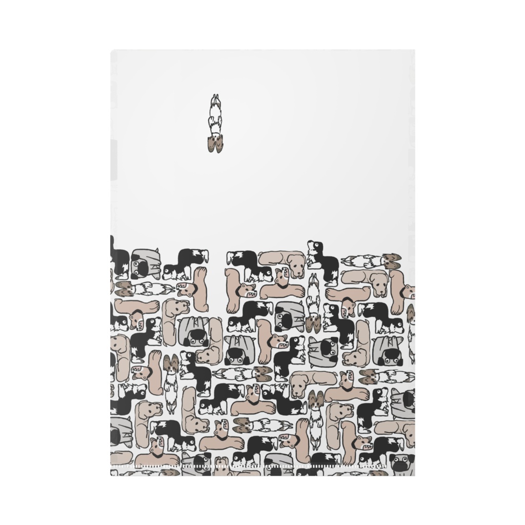 犬ブロック クリアファイル