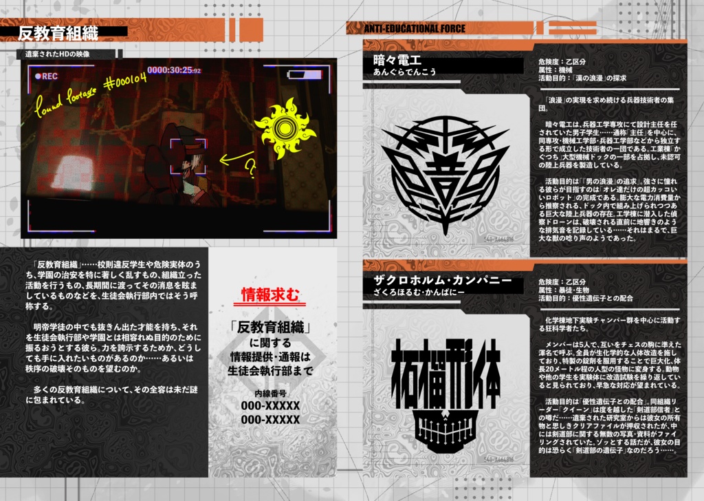 【セット販売】【明帝学園生徒会】「新聞同好会取材記録:XXXX/05/06」&「明帝学園生徒会 情報資料集」同梱セット