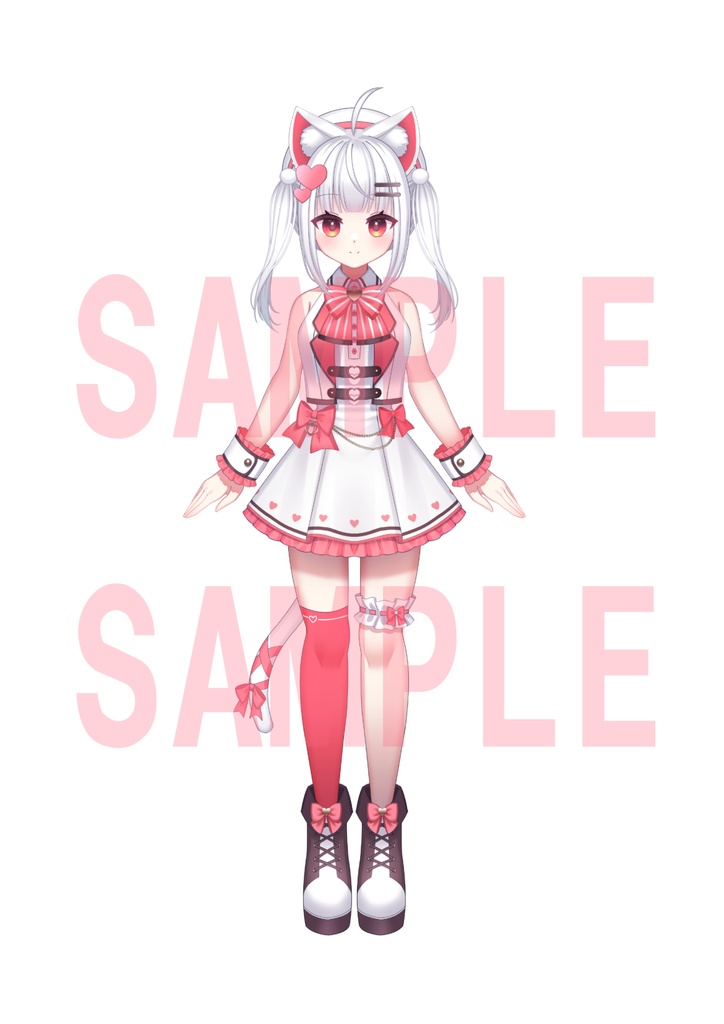 【キーバインド15種類】汎用モデルの猫耳ちゃん【VTS対応】