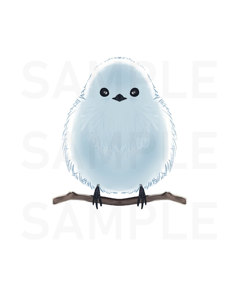 【汎用モデル】シマエナガっぽい鳥【VTS対応】