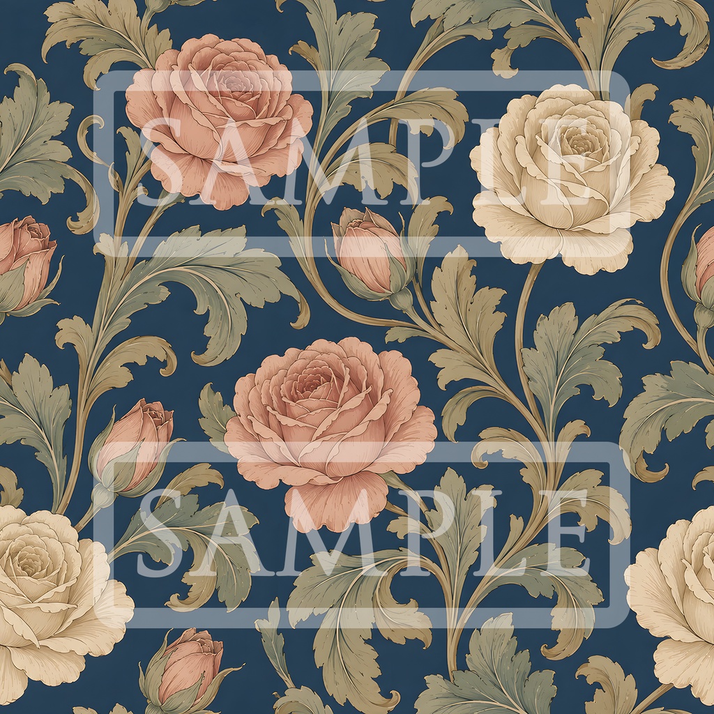 VintageBotanical デジタルペーパー