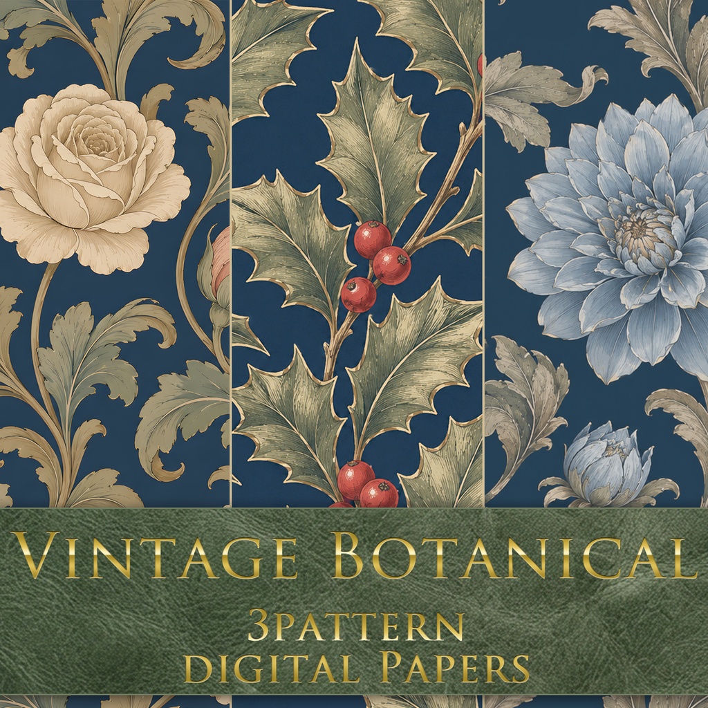 VintageBotanical　デジタルペーパー