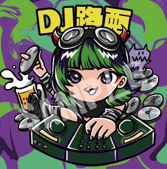 DJ路亜きらきらステッカー