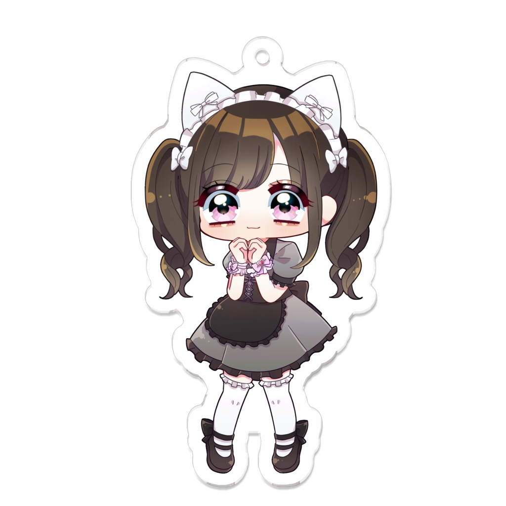 ねこみみめいどアクリルキーホルダー
