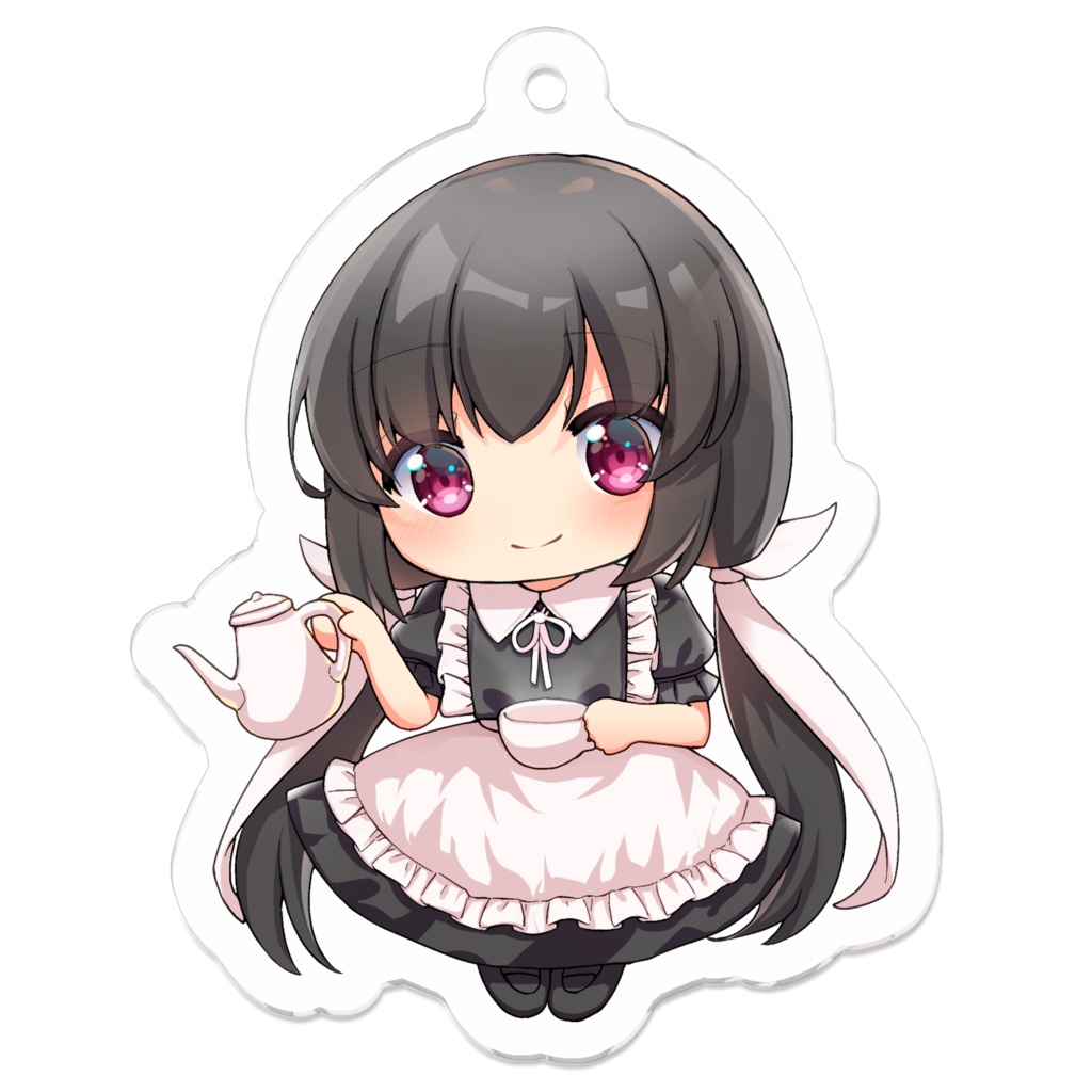 メイドウサミミミアクリルキーホルダー（コーティングなし）（pixivFACTORY製）