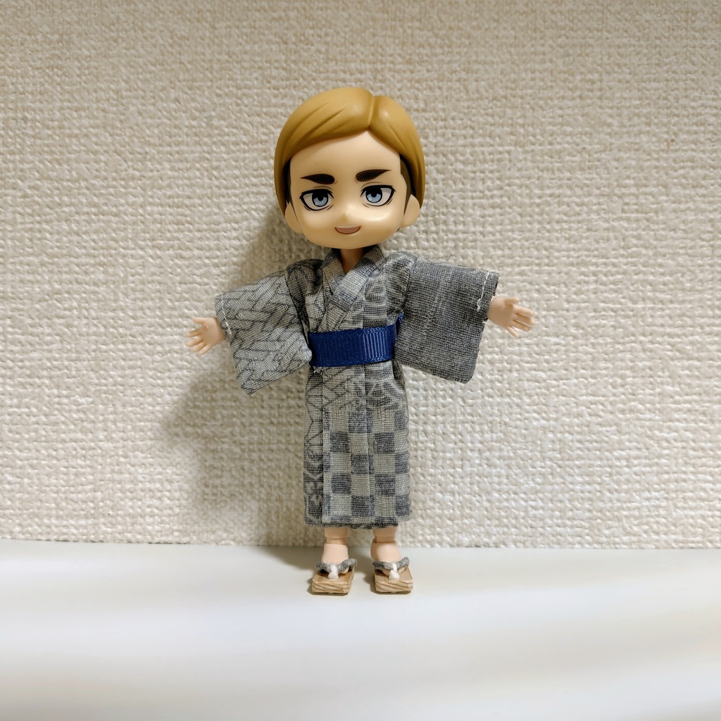 伝統和柄の浴衣・帯セット(身長調整メンズ用)