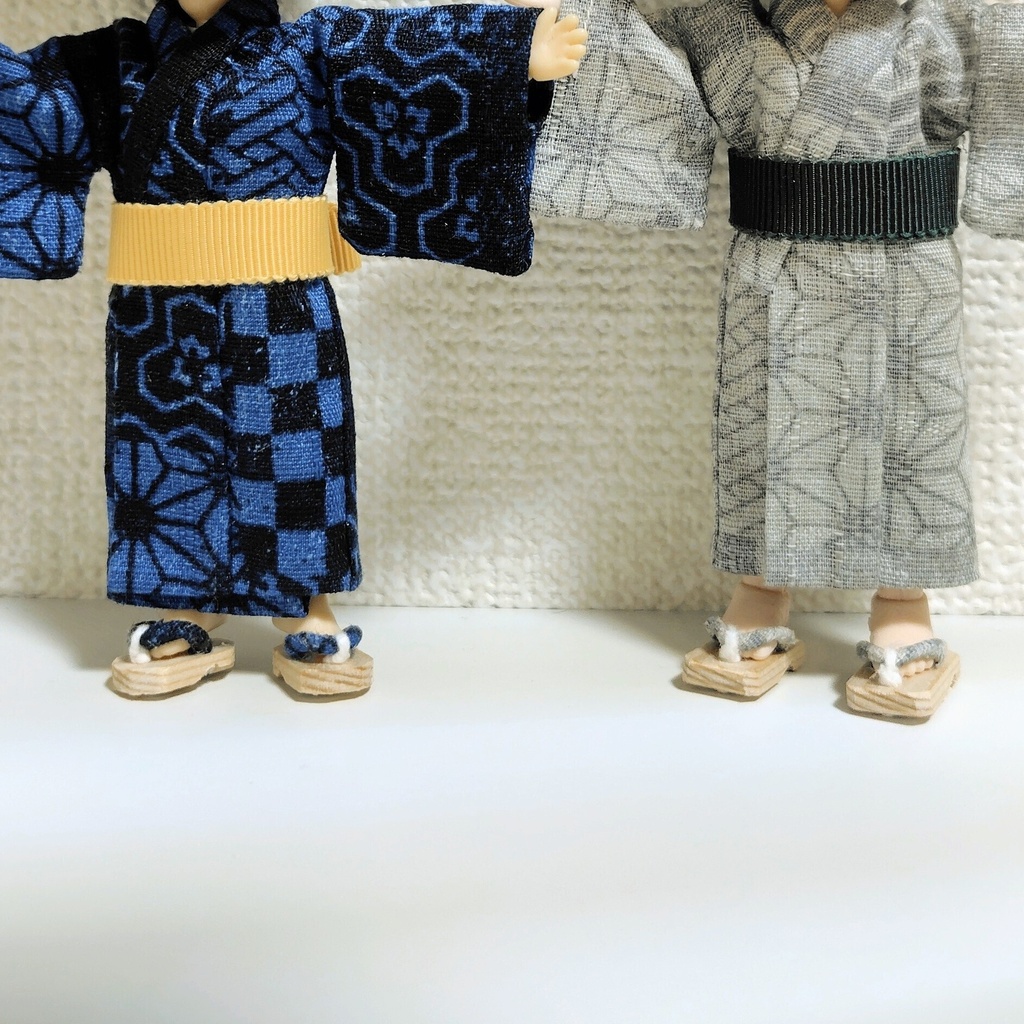ドール用 白木の右近下駄