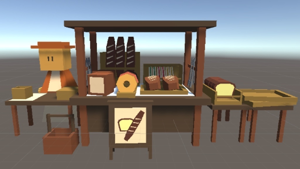 ローポリパン屋さん