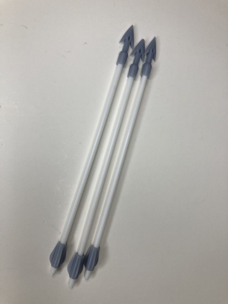 弓の手と矢尻と矢