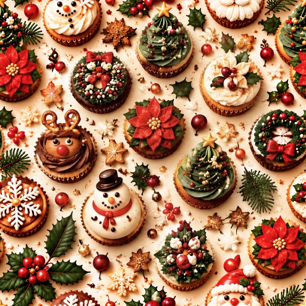 Christmas Sweets Collection Vol.1 クリスマスデジタルペーパー3柄6枚