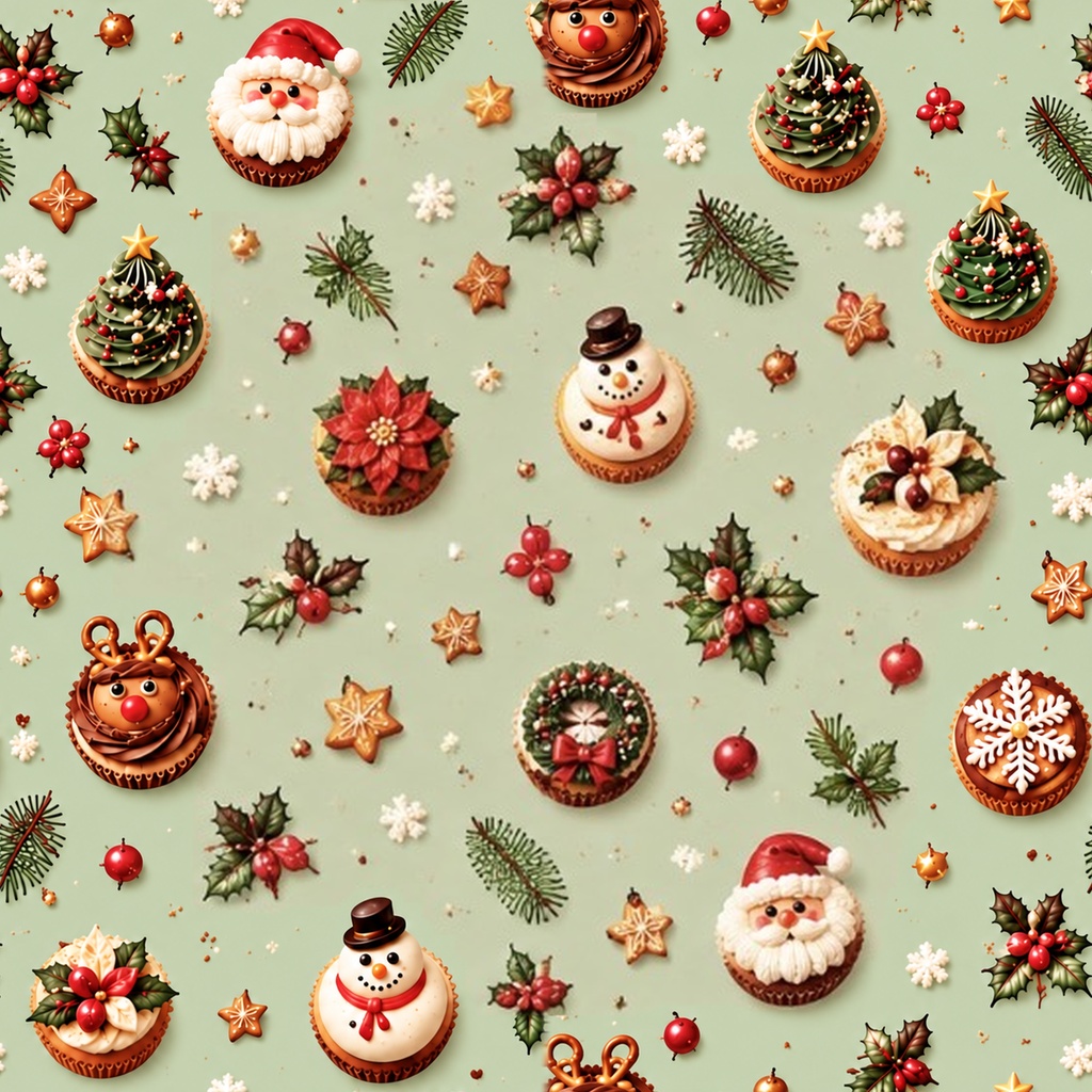 Christmas Sweets Collection Vol.1 クリスマスデジタルペーパー3柄6枚