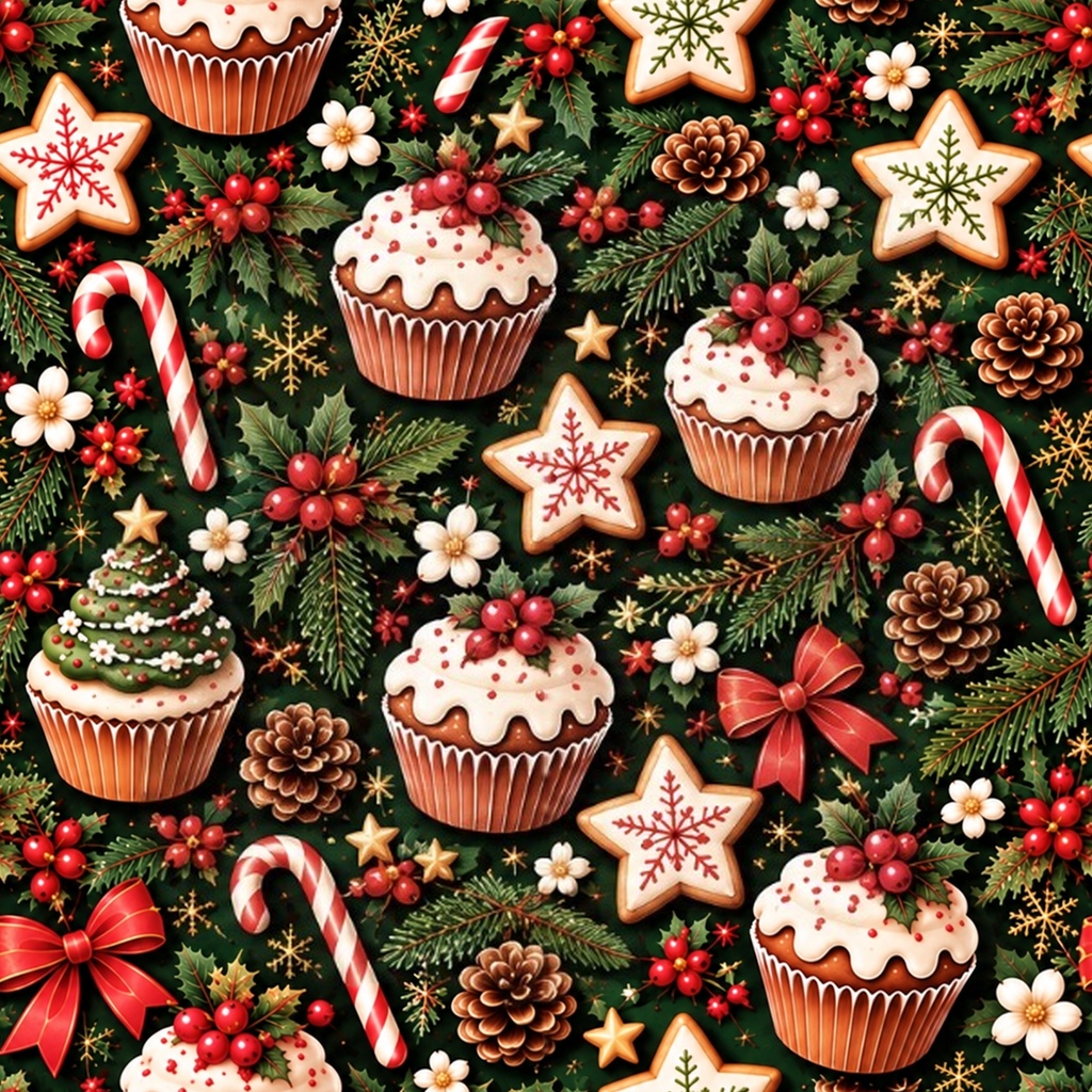Christmas Sweets Collection Vol.1 クリスマスデジタルペーパー3柄6枚
