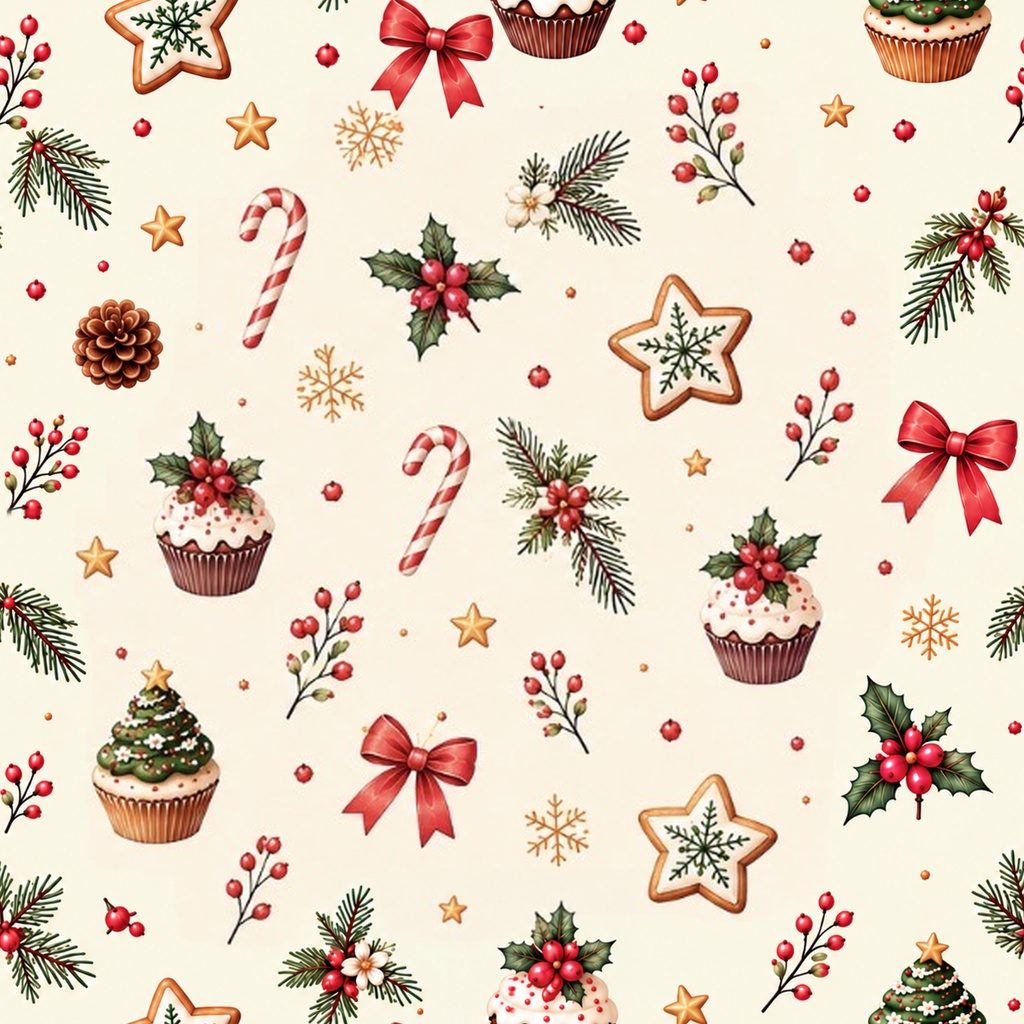 Christmas Sweets Collection Vol.1 クリスマスデジタルペーパー3柄6枚