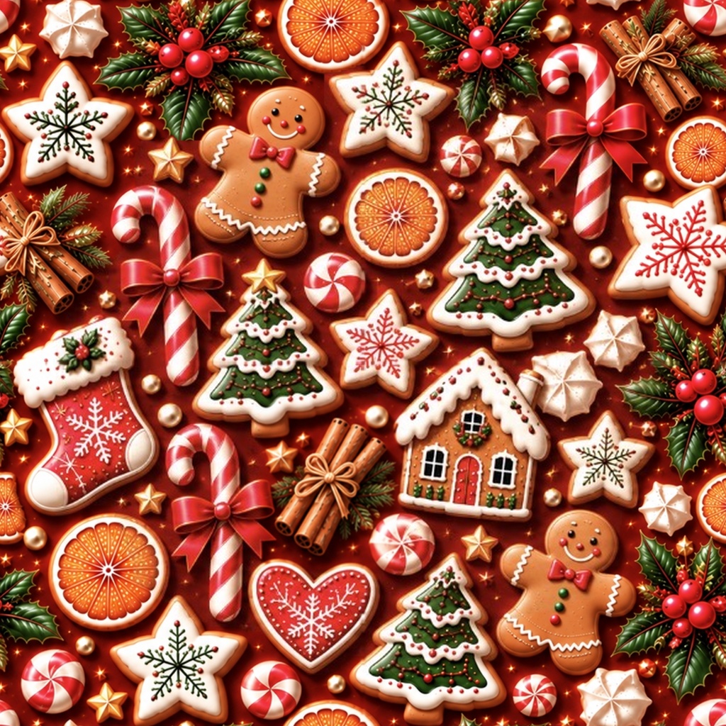 Christmas Sweets Collection Vol.1 クリスマスデジタルペーパー3柄6枚