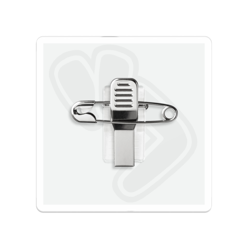 四角アクリルバッチ(小)