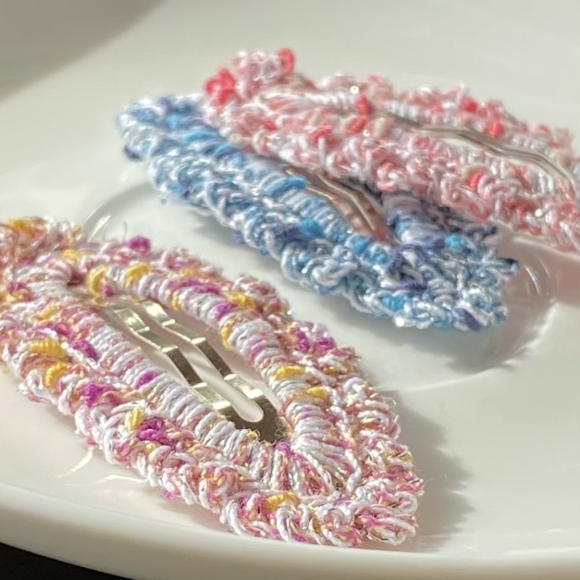 【ファンシー×銀ラメ】パッチンピン (受注生産)