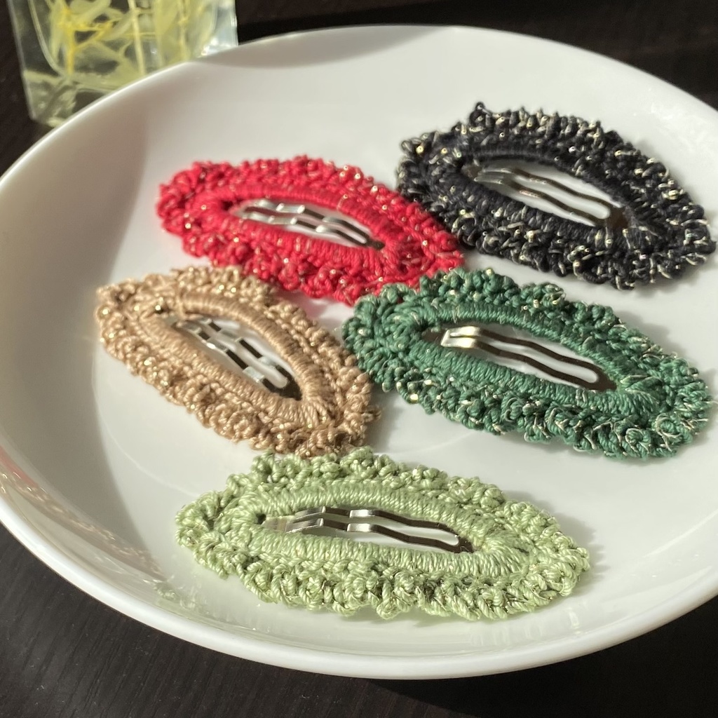 【単色×金ラメ】パッチンピン (受注生産)