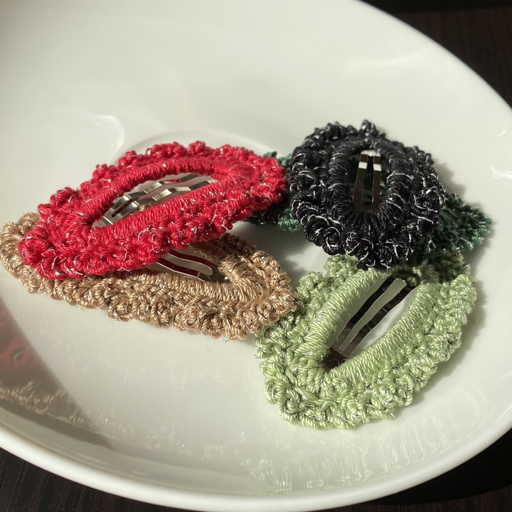 【単色×銀ラメ】パッチンピン (受注生産)